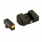 Pro i-dot Set For Glock Front ProGlo Green Tritium With Orange Outline Single Dot Green Rear Sight