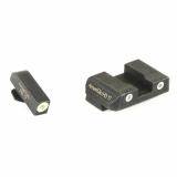 Tritium Front/Rear Combo Sights Green Dot White Outline Rear and Green Dot LumiLime Outline Front For Glock 17-39