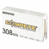 Compete, 308 Winchester, 168 Grain, Open Tip Match Bullet, 20 Round Box 308168-OTM-A20