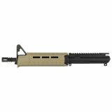 AR15 Complete Upper, 223 Remington/556NATO, 10.5" Barrel, 1:7 Twist, A2 Front Sight Block, Carbine Gas System, Flat Dark Earth Magpul MOE Handguard, Anodized Finish, Black, Does Not Include BCG or Charging Handle APAR502506M3