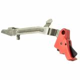Action Enhancement Trigger With Glock OEM Gen 3 Trigger Bar, Red Finish, Fits Glock Models (Gen 3 & Gen 4): G17, G17L, G19, G22, G23, G24, G26, G27, G31, G32, G33, G34, G35, G37, G38, G39, Will Not Fit Gen 5 Models 102-150