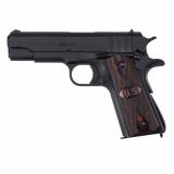 1911, Semi-automatic, 1911, Commander, 45 ACP, 4.25", Steel Frame, Matte Black, Wood Grips, 7Rd 1911BKOWC