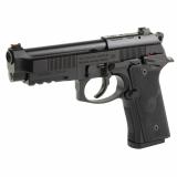 92GTS, Double Action/Single Action, Semi-automatic, Metal Frame Pistol, Full Size, 9MM, 4.7" Barrel, Cerakote Finish, Black, Ambidextrous Frame Mounted Decocker, Fiber Optic Front Sight, 10 Rounds, 2 Magazines J92XFMSDA20