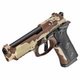92XI, Combat, Single Action Only, Semi-automatic, Full Size, 9MM, 4.7" Barrel, Ambidextrous Manual Safety, Cerakote Finish, Chocolate Chip Camo, 10 Rounds, 2 Magazines SPEC0730A10