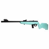 RB22, Bolt Action Rifle, 22LR, 16" Barrel, Blued Finish, Black, Cyan Synthetic Stock, Compact, Adjustable Fiber Optic Sights, 10 Rounds RB22L1611C