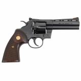 Python | 357 Magnum, 4.25" Barrel, Steel, Blue Finish, Walnut Grips, Red Ramp Front/Adjustable Rear Sight, 6 Rounds PYTHON-BP4WTS Double Action Only Revolver