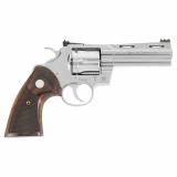 Python Target, Revolver, 357 Magnum, 4.25" Barrel, Stainless Steel Finish, Walnut Medallion Grip, Adjustable Rear Sight, Green Fiber Optic Front Sight, 6 Rounds PYTHON-SP4WFT-G