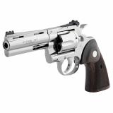 Python Target, Revolver, 357 Magnum, 4.25" Barrel, Stainless Steel Finish, Walnut Medallion Grip, Adjustable Rear Sight, Green Fiber Optic Front Sight, 6 Rounds PYTHON-SP4WFT-G