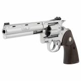 Python Target, Revolver, 357 Magnum, 6" Barrel, Stainless Steel Finish, Walnut Medallion Grip, Adjustable Rear Sight, Green Fiber Optic Front Sight, 6 Rounds PYTHON-SP6WFT-G