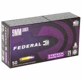 Federal American Eagle Training Match 9mm Luger 124 gr Total Syntech Jacket Flat Nose (TSJFN) 50 Bx AE9SJ4