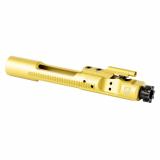 Bolt Carrier Group, 5.56NATO, Fits AR-15, Titanium Nitride PVD Coated Bolt Carrier and Gas Key, Gold, Salt Bath Nitrided Bolt, Black FF556BCGCNITRIDE-TiN