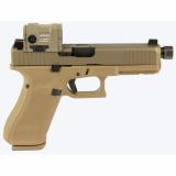 17 GEN 5, CK, Semi-automatic, Striker Fired, Full Size, 9MM, 4.49", Flat Dark Earth, Interchangeable, 17 Rounds, 3 Magazines, Front Serrations, Suppressor Sights, Polymer, Cerakote PA175S204N