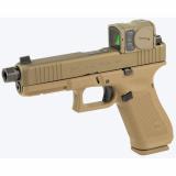 17 GEN 5, CK, Semi-automatic, Striker Fired, Full Size, 9MM, 4.49", Flat Dark Earth, Interchangeable, 17 Rounds, 3 Magazines, Front Serrations, Suppressor Sights, Polymer, Cerakote PA175S204N