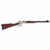 Lever Action, 25th Anniversary Edition, 18.5" Barrel, Blue Finish, Nickel Plated Engraved Receiver, American Walnut Stock, Adjustable Sights, 15Rd H001-25