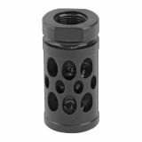 Hipercomp Gen2, 9MM, Black, Threaded 1/2-28, Includes Crush Washer HPC9MMG2