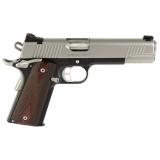 Custom CDP II, 1911, Semi-automatic, Full Size, 45 ACP, 5" Barrel, Matte Finish, Black Slide with Silver Frame, Wood Grips, Night Sights, Aluminum Frame, 7 Rounds 3200018CA