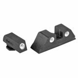 Meprolight Self Illuminated Tru-Dot Fixed Night Sights for Glock 9mm/.357 Sig/.40 S&W/.45 GAP Models 17/19/22/23/31/32/33/34/35/37/38/39 Gap Green/Yellow