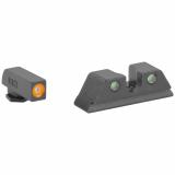 ML40224 HYPER-BRIGHT FOR GLOCK PISTOLS FRONT ORANGE RING/REAR GREEN STND FRAMES 9/357SIG/40/45GAP