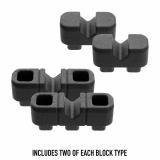 DAKA, Angled Block Kit, Black, Includes (2) Double V-Blocks and (2) Triple V-Blocks MAG1367-BLK
