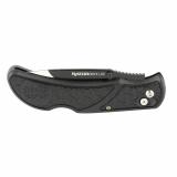Razor Onyx, Folding Knife, Plain Edge, 3" Blade Length, Includes (3) Drop Point Blades, Matte Finish, Black Grivory Scales OX-30C