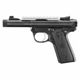Mark IV, 22/45, Semi-automatic, 22 LR, 4.4", Black, Checkered, 10 Rounds, 2 Magazines, Threaded, Adjustable Rear Sight, Polymer, Blued, Optics Ready 40190