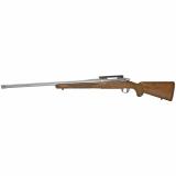 Hawkeye Hunter, Bolt Action Rifle, 6.5 Creedmoor, 22" Free Float Cold Hammer Forged Barrel, 5/8X24 Threads, Satin Stainless Finish, Walnut Stock, Right Hand, LC6 Trigger Installed, 4Rd, Weighs 7.2lbs 57104
