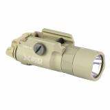 X300 Turbo, Weaponlight, White LED, 650 Lumens, 66,000 Candela, Fits Picatinny and Universal, Thumbscrew Attachment, For Pistols, Matte Finish, Tan X300T-B-TN