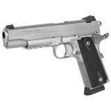 1911 Full Size With Accessory Rail .45 ACP 5 Inch Barrel Night Sights Stainless Steel Finish Blackwood Grips 8 Round - CA Compliant