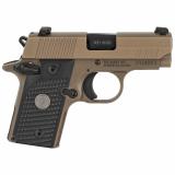 P238 Emperor Scorpion |.380 ACP 2.7 Inch Barrel Siglite Night Sights Flat Dark Earth Frame and Slide Finish G-10 Piranha Grips, 1 6-Round + 1 7-Round Magazine