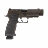 P320 AXG Legion |9mm, 3.9" Barrel + Comp, Hogue G10 Grips, Legion Gray Cerakote Finish, Optic Ready Slide, XSeries Trigger, X-Ray 3 Night Sights, 21Rd, 3 Magazines