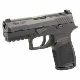 P320, Compact, Striker Fired, Semi-automatic, Polymer Frame Pistol, Compact, 9MM, 3.9" Barrel, Nitron Finish, Black, Optics Ready Slide, Siglite Night Sights, 15 Rounds, 2 Magazines 320C-9-BSSP