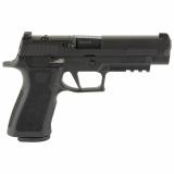P320XF, Striker Fired, Semi-automatic, Polymer Frame Pistol, Full Size, 9MM, 4.7" Barrel, Polymer Frame, Nitron Finish, Black, XSeries Flat Trigger, XRAY3 Night Sights w/R2 Base Plate. 10 Rounds, 2 Magazines 320XF-9-BXR3P-R2-10