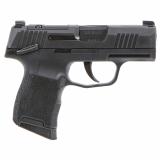 P365, Striker Fired, Semi-automatic, Polymer Frame Pistol, Sub-Compact, 9MM, 3.1" Barrel, Nitron Finish, Black, XRAY3 Night Sights, Manual Thumb Safety, 10 Rounds, 2 Magazines 365-9-BXR3P-MS