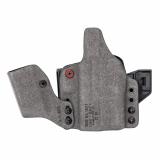 INCOG-X, Joint Collaboration with Haley Strategic, Inside the Waistband Holster, For Glock 17/19 with Light, Integrated Magazine Caddy, Microfiber Suede Wrapped Boltaron Construction, Black, Right Hand INCOG-0-835-A-7-CX1-61-MC