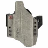 INCOG-X, Joint Collaboration with Haley Strategic, Inside the Waistband Holster, Fits GLOCK 17/19 with Large Light and Red Dot, Boltaron Construction, Suede Finish, Gray, Right Hand 1337166