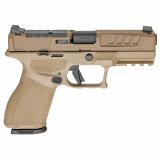 Echelon 4.0C, Semi-automatic, Striker Fired, Polymer Framed Pistol, Compact, 9MM, 4" Barrel, Cerakote Finish, Flat Dark Earth, Optics Ready Slide, Front Tritium Night Sight, Tactical U-Dot Rear, 2 Magazines, (1)-18 Round & (1)-15 Round EC9409F-U