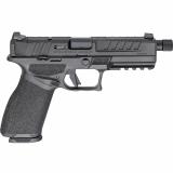 Echelon, Semi-automatic, Striker Fired, Polymer Framed Pistol, Full Size, 9MM, 5.28" Threaded Barrel, 1/2X28 Thread Pitch, Melonite Finish, Black, Optics Ready Slide, Tritium 3 Dot Night Sights, 2 Magazines, (1)-17 Round and (1)-20 Round ECT9459B-3D