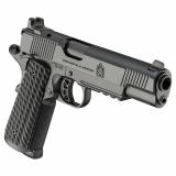 Tactical Response Pistol, Semi-automatic, 1911, Metal Frame Pistol with Rail, Full Size, 45ACP, 5" Match Grade Barrel, Cerakote Finish, Black, AOS Optic Cut, VZ Grips Hydra G10 Grips, Front Tritium and Black Rear Sight, 8 Rounds, 3 Magazines PC9125LRAOS