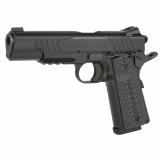 1911 with Rail, Full Size, 45 ACP, 5" Barrel, G10 Grips, Melonite Finish, Black, Night Sights, Manual Safety, 8 Rounds, 2 Magazines 67210