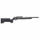 B Series Timberlite, Bolt Action Rifle, 22 WMR, 18" Carbon Fiber Wrapped Barrel, Threaded 1/2x28, Matte, Black, Carbon Wood Laminate Gray Stock, Savage AccuTrigger, 0 MOA Picatinny Rail, 10 Rounds, 1 Magazine 70519