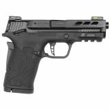 Performance Center Shield EZ M&P380 |380 ACP, 3.8" Ported Barrel, Polymer Frame, Black Finish, 8Rd, (2) Mags, Manual Safety, HiViz Litewave H3 Fiber Optic/Tritium Sights, Lightening Cuts