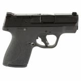Shield Plus, M&P9, Semi-automatic, Striker Fired Polymer Frame Pistol, Micro-Compact, 9MM, 3.1" Barrel, Armornite Finish, Black, White Dot Sights, Manual Thumb Safety, Flat Face Trigger, Magazine Disconnect Safety, Taclite Loaded Chamber Indicator, 10 Ro