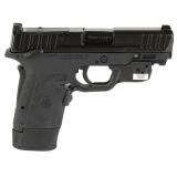 Equalizer, Semi-automatic Pistol, Single Action Internal Hammer, Micro Compact, 9MM, 3.675" Barrel, Armornite Finish, Black, Optics Ready, Thumb Safety, 3 Dot Sights, 3 Magazines, (1)-10Rd, (1)-13Rd, (1)-15Rd, Includes Mounted Crimson Trace Laserguard 14