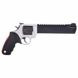Raging Hunter, Double Action/Single Action, Steel Frame, Revolver, Large Frame, 500 S&W, 8.38" Barrel, Black Barrel/Cyliner, Silver Frame, Rubber Grips, AdjustableRear Sight, 5 Rounds 2-500085RH