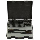 100 Piece Professional Screwdriver Set, Includes 2 Bit Drivers, 98 Bits, and Hard Case, Black 4001003