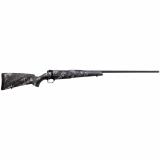 Mark V, Backcountry 2.0 Ti, Bolt Action Rifle, 308 Winchester, 22" Flutted Titanium Barrel, #1 Contour, Cerakoted Finish, Graphite Black, Grey and White Sponge Accents, Exposed Carbon Fiber Stock, Muzzle Brake, 5 Rounds, Right Hand MBT20N308NR4B