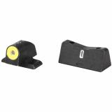 DXT2 Big Dot Tritium Front, White Stripe Express Rear, Fits Sig Sauer Models: P225, P226, P229, P320, Springfield XD, XDm, XDs, Green with Yellow Outline SI-0013S-5Y